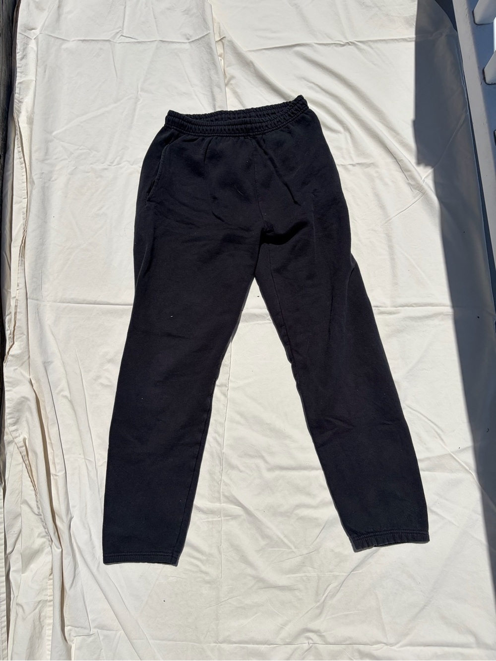 Women's Black Elastic-Waist Jogger Pants